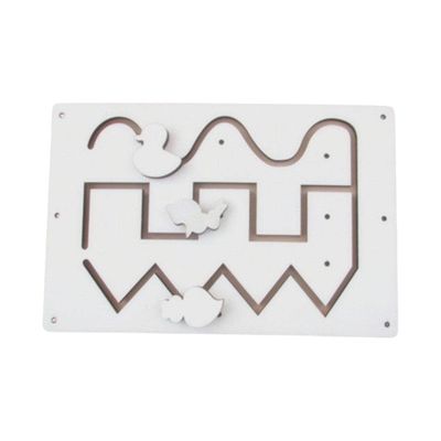 shamjina Montessori Busy Board,Slide Track Hand Eye Coordination Fine Motor Skills,Developmental Slide Track Sensory Board Parts, for Teaching Aids