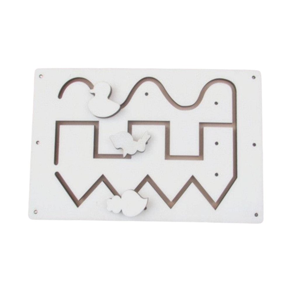 shamjina Montessori Busy Board,Slide Track Hand Eye Coordination Fine Motor Skills,Developmental Slide Track Sensory Board Parts, for Teaching Aids