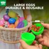 TOY Life 30 Packs Filled Easter Eggs with Dinosaur, Easter Party Favors and Basket Stuffers Bulk for Kids view 2