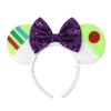 UNSPAZ Mouse Ears Headbands, Sequin Mouse Ears for Women Girls Boys, Shiny Bow Headband for Cosplay Party Decorations Hair Accessories (Green) view 1