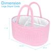 ABenkle Diaper Caddy Organizer, Boho Rustic Cotton Rope Nursery Baby Basket, Changing Table Organizer for Baby Diaper Storage and Baby Shower view 2