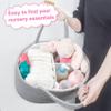 ABenkle Diaper Caddy Organizer, Rustic Boho Cotton Rope Nursery Baby Basket, Changing Table Organizer for Baby Diaper Storage, Neutral Grey view 4