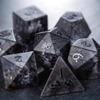 D&D Dice Set Pretty Black Lightning Zircon Role Playing Dice Set, DND Polyhedral Dice for TRPG Table Games DND Dungeons and Dragons Games view 2
