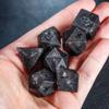 D&D Dice Set Pretty Black Lightning Zircon Role Playing Dice Set, DND Polyhedral Dice for TRPG Table Games DND Dungeons and Dragons Games view 3
