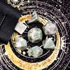 Wemune Natural Auspicious Jade Gemstones DND Polyhedral Dice, Role Playing Dice for TRPG Table Games Dungeons and Dragons Games view 1