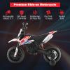 INFANS Kids Motorcycle 12V, Licensed Aprilia RX125 Ride-on Motorbike for Toddlers with Training Wheels, Spring Suspension, Headlight, Music, Children Ages 3-8 (Ivory) view 3