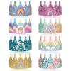 Kathfly Rainbow Birthday Party Hats Crown Headbands for Kids Birthday, Event, Rainbow Theme Party Supplies(24 Pack,Glitter Style) view 1