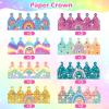 Kathfly Rainbow Birthday Party Hats Crown Headbands for Kids Birthday, Event, Rainbow Theme Party Supplies(24 Pack,Glitter Style) view 2