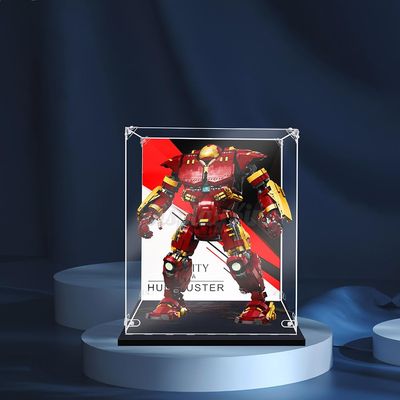Acrylic Display case with Screw for Hulkbuster 76210 (with Background) (Model Set is not Included)