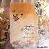 Custom-Made Lets Pawty Birthday Sign - Personalized Snuggly Cat-Themed Birthday Welcome Sign - A Perfect Addition To Your Pretty Cat Theme Birthday Party (Paper) view 2
