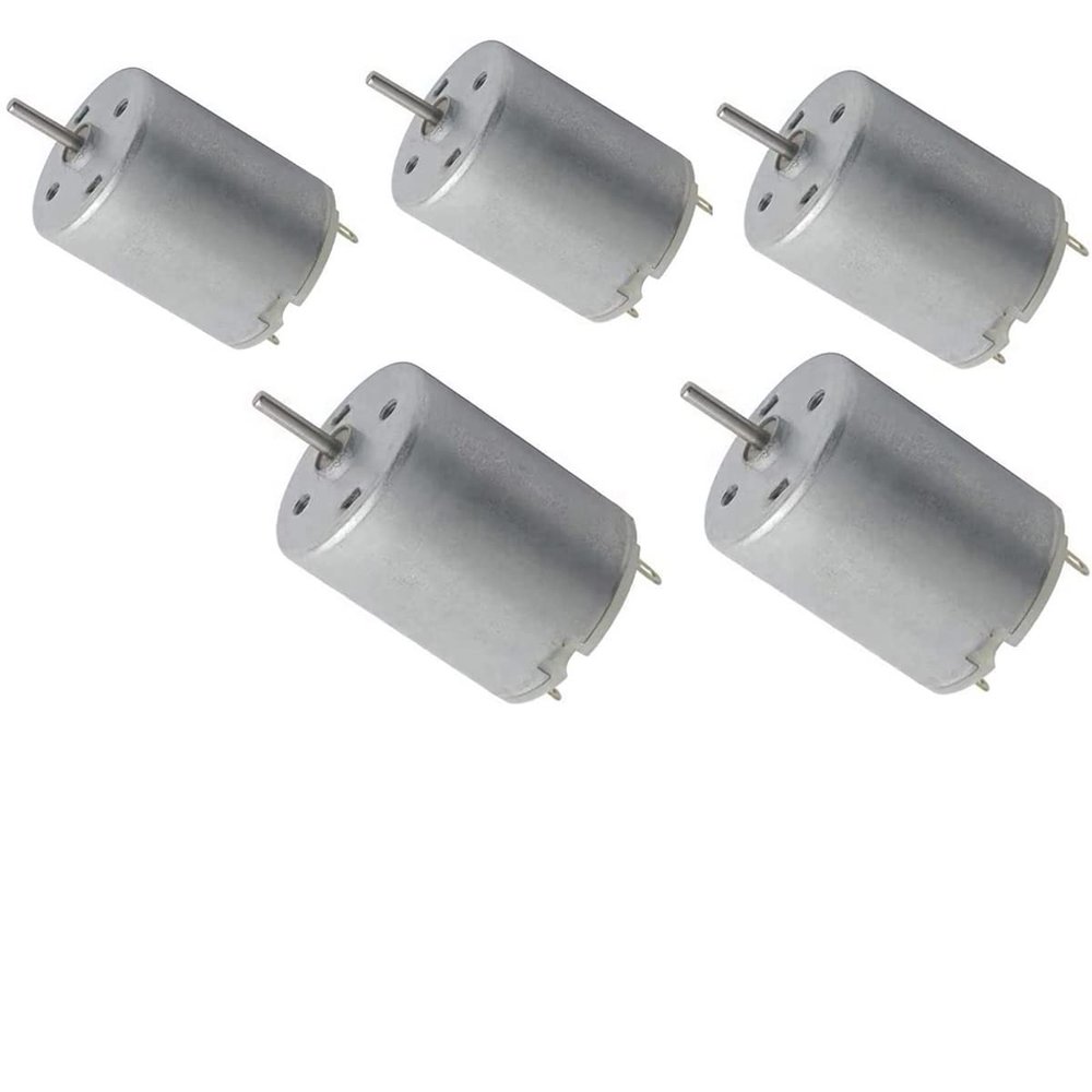 3-12V 1500-11000RPM DC Micro Motor 280 Micro Motor Circular Shaft RC Ship Aircraft Toy Model DIY Hobby Science Project - (5 PCS)