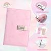 IFINTECHNO Diary Gift Set, Marble PU Leather 300 Pages Journals for Writing, Drawing Notebook with Lock Includes Combination Lock, Double Layer Pencil Pouch, Bracelet, Diamond Pen view 2