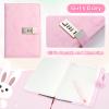 IFINTECHNO Diary Gift Set, Marble PU Leather 300 Pages Journals for Writing, Drawing Notebook with Lock Includes Combination Lock, Double Layer Pencil Pouch, Bracelet, Diamond Pen view 3