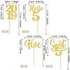 24 PCS Glitter 5th Birthday Cupcake Toppers Hello 5 Five Cupcake Picks Sweet 5 Since 2019 Cupcake Topper for Happy 5th Birthday Anniversary Party Cake Decorations Supplies Gold view 2