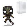 POP! Spider-Man: No Way Home Unmasked Spider-Man Black Suit Chase Vinyl Figure - AAA Anime Exclusive (Bundled with Compatible Box Protector Case) view 1