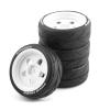Lifehead 65mm On Road Rubber Tires& Wheels Rims 12mm Hex Hub for HPI Ken Block's Tamiya XV01 TT01 TT02B Kyosho FAZER MK2 Lc Racing PTG HSP RGT RC 3RACING D5 1/10 RC Rally Car view 1