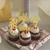 24 PCS Glitter 7th Birthday Cupcake Toppers Hello 7 Seven Cupcake Picks Sweet 7 Since 2018 Cupcake Topper for Happy 7th Birthday Anniversary Party Cake Decorations Supplies Gold view 4