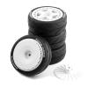 Lifehead 65mm On Road Rubber Tires& Wheels Rims 12mm Hex Hub for HPI Ken Block's Tamiya XV01 TT01 TT02B Kyosho FAZER MK2 Lc Racing PTG HSP RGT RC 3RACING D5 1/10 RC Rally Car view 1