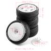 Lifehead 65mm On Road Rubber Tires& Wheels Rims 12mm Hex Hub for HPI Ken Block's Tamiya XV01 TT01 TT02B Kyosho FAZER MK2 Lc Racing PTG HSP RGT RC 3RACING D5 1/10 RC Rally Car view 2