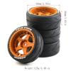 Lifehead 65mm On Road Rubber Tires& Wheels Rims 12mm Hex Hub for HPI Ken Block's Tamiya XV01 TT01 TT02B Kyosho FAZER MK2 Lc Racing PTG HSP RGT RC 3RACING D5 1/10 RC Rally Car view 2