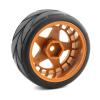 Lifehead 65mm On Road Rubber Tires& Wheels Rims 12mm Hex Hub for HPI Ken Block's Tamiya XV01 TT01 TT02B Kyosho FAZER MK2 Lc Racing PTG HSP RGT RC 3RACING D5 1/10 RC Rally Car view 4