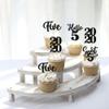 24 PCS Black 5th Birthday Cupcake Toppers Glitter Hello 5 Five Cupcake Picks Sweet 5 Since 2020 Cupcake Topper for Happy 5th Birthday Anniversary Party Cake Decorations Supplies view 4