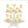 24 PCS Glitter 9th Birthday Cupcake Toppers Hello 9 Nine Cupcake Picks Sweet 9 Since 2016 Cupcake Topper for Happy 9th Birthday Anniversary Party Cake Decorations Supplies Gold view 4