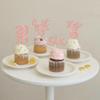 24 PCS 6th Birthday Cupcake Toppers Glitter Hello 6 Six Cupcake Picks Sweet 6 Since 2019 Cupcake Topper for Happy 6th Birthday Anniversary Party Cake Decorations Supplies Rose Gold view 4