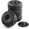 Lifehead 65mm On Road Rubber Tires& Wheels Rims 12mm Hex Hub for HPI Ken Block's Tamiya XV01 TT01 TT02B Kyosho FAZER MK2 Lc Racing PTG HSP RGT RC 3RACING D5 1/10 RC Rally Car view 1