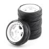 Lifehead 65mm On Road Rubber Tires& Wheels Rims 12mm Hex Hub for HPI Ken Block's Tamiya XV01 TT01 TT02B Kyosho FAZER MK2 Lc Racing PTG HSP RGT RC 3RACING D5 1/10 RC Rally Car view 1