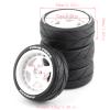 Lifehead 65mm On Road Rubber Tires& Wheels Rims 12mm Hex Hub for HPI Ken Block's Tamiya XV01 TT01 TT02B Kyosho FAZER MK2 Lc Racing PTG HSP RGT RC 3RACING D5 1/10 RC Rally Car view 2