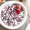 Foam Ball Pit, 47.2"x 11.8" Large Ball Pits for Toddlers, Soft Round Kiddie Kids Baby Playpen Ball Pool, Ideal Gift for Babies Indoor and Outdoor Game, Balls not Included, White view 1