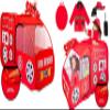 Fire Truck Tent - Fire Truck Costume, Jacket, Hat, Red Fire Engine, Siren Sound Button Playhouse for Kids, view 1