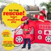 Fire Truck Tent - Fire Truck Costume, Jacket, Hat, Red Fire Engine, Siren Sound Button Playhouse for Kids, view 4