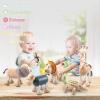 12PCS Bendable Wooden Animal Toys, Fun and Posable Animal Toys for Early Education, Smooth Natural Wood, Safari Farm Wood Animals Learning Toy for Kids view 3