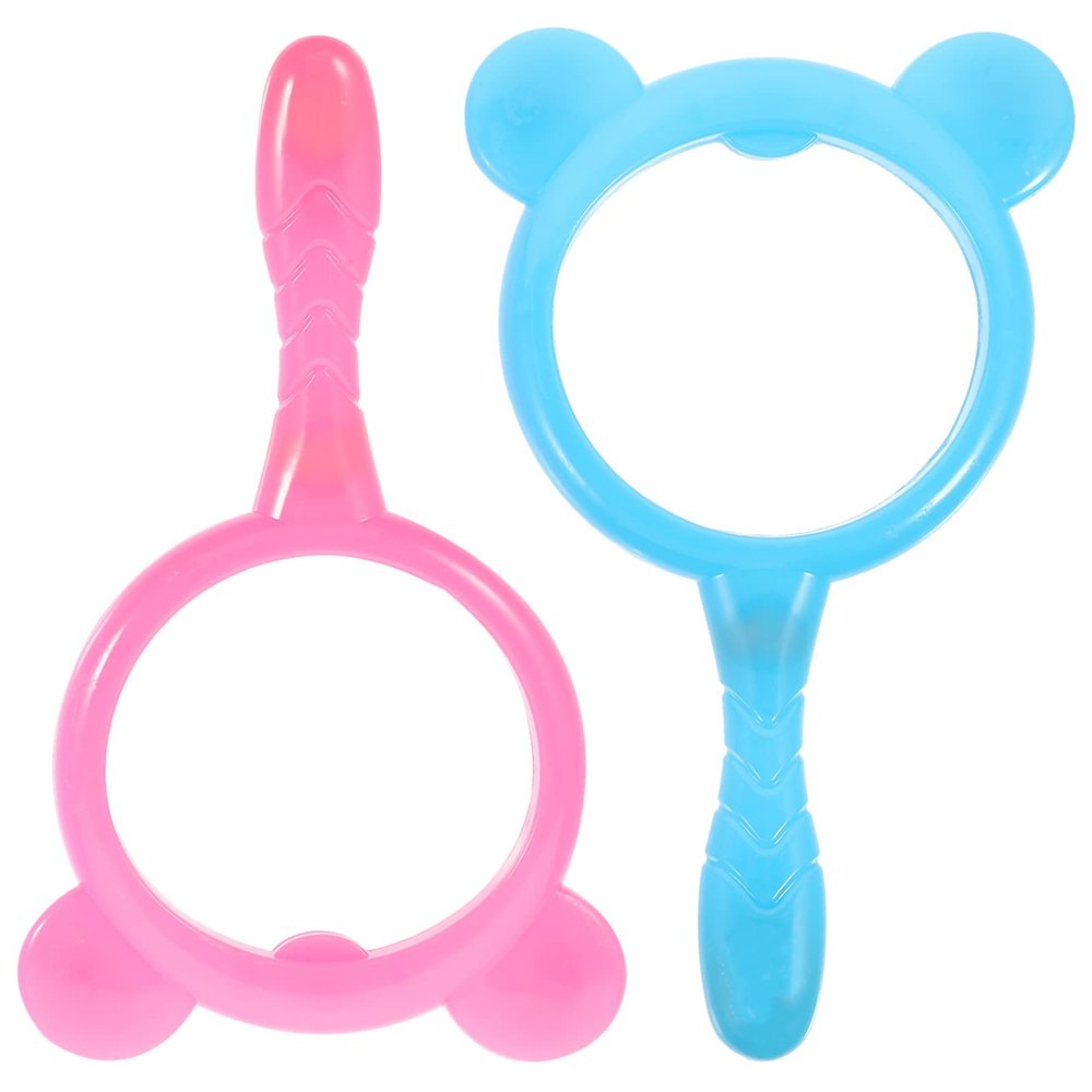 Operitacx 2pcs Handheld Magnifying Glass Kids Stationery Toddler Magnifier Kids Science Magnifier Explore s for Lovely Science Toy