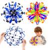 AGSIXZLAN 2Pcs Colorful Sphere Collapsible Expandable Breathing Expanding Magic Balls Toy for Toddlers Kids 2 3 4 +Year Old Boys Girls,Sensory Fidget Stress Balls Toy for Autism, Anxiety,Yoga -ADHD view 1