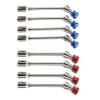 Front and Rear Drive Shaft CVD for Traxxas 1/10 MAXX WideMaxx RC Car, 4Pcs Metal Axle Shaft Replacement Parts (Black-red) view 2