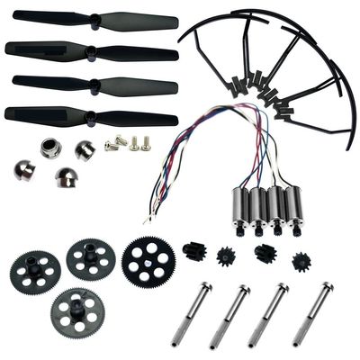 ABZEKH Drone Accessories Spare Parts Propeller Screws Blades Guard Motor Geas for VISUO for XS816 for XS809W for XS809HW for XS809 for XS809SFor RC Quadcopter Drone Accessories (Color : ABC)