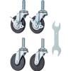 TRUSCO Phoenix Wagon Caster Set 75 phi Rubber 4 Pieces / 65-2068-99 view 1