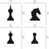24pcs Black White Glitter International Chess Cupcake Topper  Intellectual Game & Birthday Cake Decorations (Chess) view 3