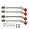 Front and Rear Drive Shaft CVD for Traxxas 1/10 MAXX WideMaxx RC Car, 4Pcs Metal Axle Shaft Replacement Parts (Black-Blue) view 4