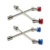 Front and Rear Drive Shaft CVD for Traxxas 1/10 MAXX WideMaxx RC Car, 4Pcs Metal Axle Shaft Replacement Parts (Silver-red) view 3
