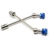 Front and Rear Drive Shaft CVD for Traxxas 1/10 MAXX WideMaxx RC Car, 4Pcs Metal Axle Shaft Replacement Parts (Silver-Blue) view 2