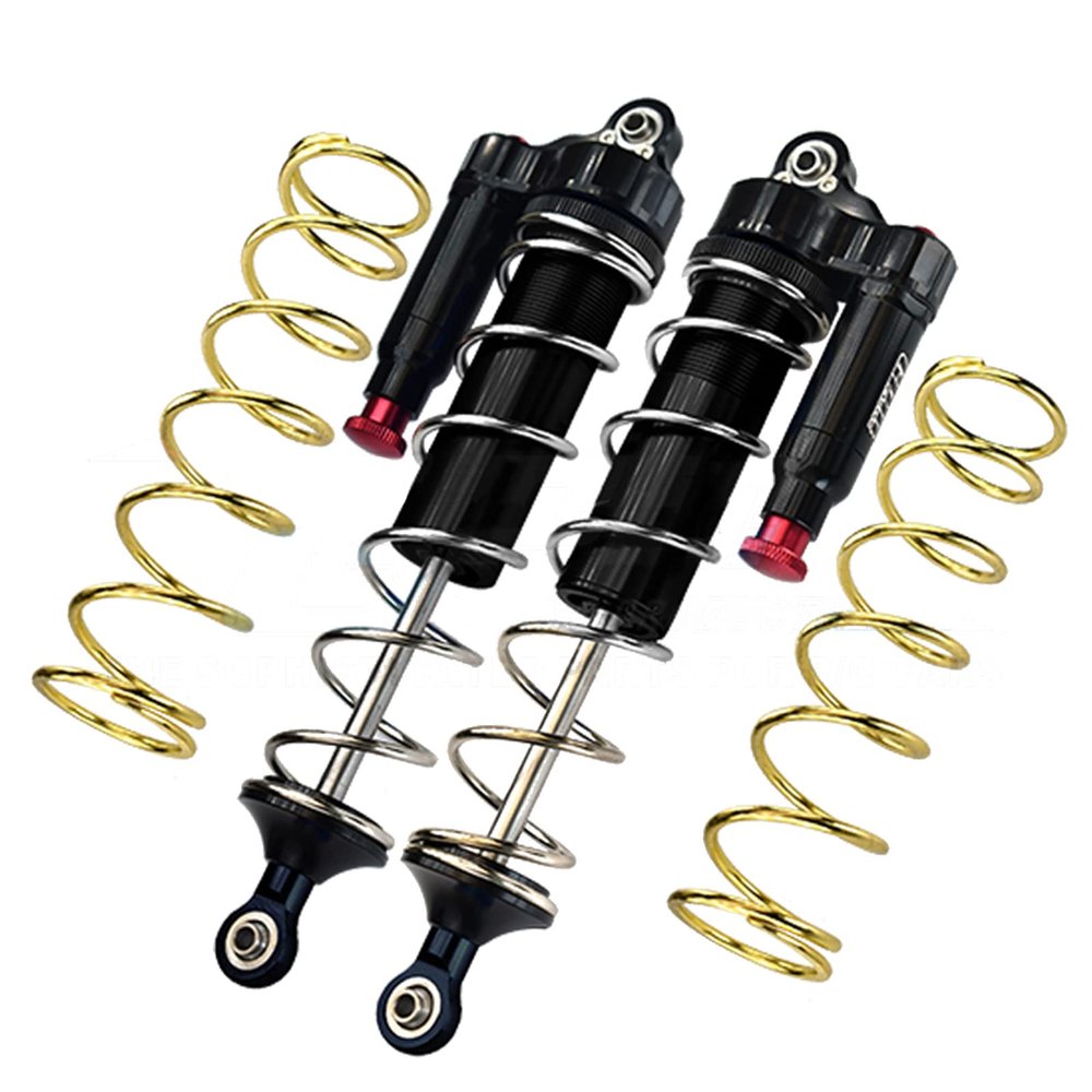 XHSESA Metal Real Negative Pressure Built-in High-precision Piston Spring Rear Shock Absorber for ARRMA 1/5 KRATON 8S ARA110002T1/ARA110002T2, 1/5 4WD OUTCAST 8S BLX-ARA5810 RC Car (Black)