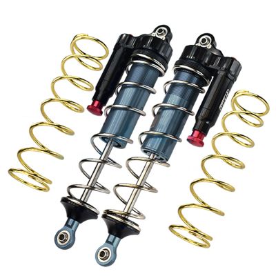 XHSESA Metal Real Negative Pressure Built-in High-precision Piston Spring Rear Shock Absorber for ARRMA 1/5 KRATON 8S ARA110002T1/ARA110002T2, 1/5 4WD OUTCAST 8S BLX-ARA5810 RC Car (Gray)