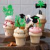 GD8XDG-LVS 8th Grade Grad Cupcake Toppers, Green Glitter 8th Grade Graduation Party Decorations 2025, Boy Girl Kids Eighth Grade Graduation Party Decorations Supplies (Green) view 3