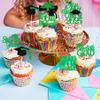 GD8XDG-LVS 8th Grade Grad Cupcake Toppers, Green Glitter 8th Grade Graduation Party Decorations 2025, Boy Girl Kids Eighth Grade Graduation Party Decorations Supplies (Green) view 4