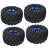BigKing RC Car Rubber Tires, 4Pcs 1/10 Scale Monster Truck Tires RC Car Tire and Wheels for 1/10 Remote Control Car view 2