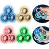 MBOUTrising Magnetic Rings Finger Fidget Toys Set, 12Pcs Glow in The Dark Magnets Rings for Training Relieves Autism Anxiety, Magical Fingears Rings for ADHD, Great Idea Gift for Adults Teens Kids view 1